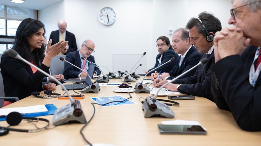 En abril, la segunda al mando en el FMI aceptó el planteo de Sergio Massa: recalibrar el acuerdo ante el impacto de la sequía.