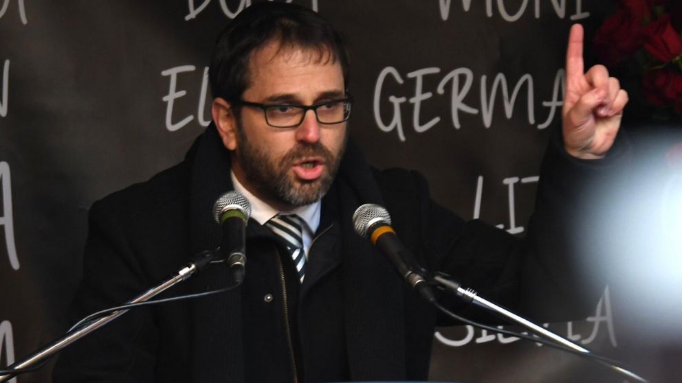 Amos Linetzky pidi� justicia y castigo para los culpables (Nahuel Ventura/Cronica).