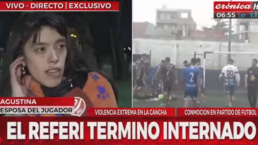 Agustina, la esposa del jugador amateur que apareció muerto en las últimas horas, habló con Crónica HD (Captura de pantalla).