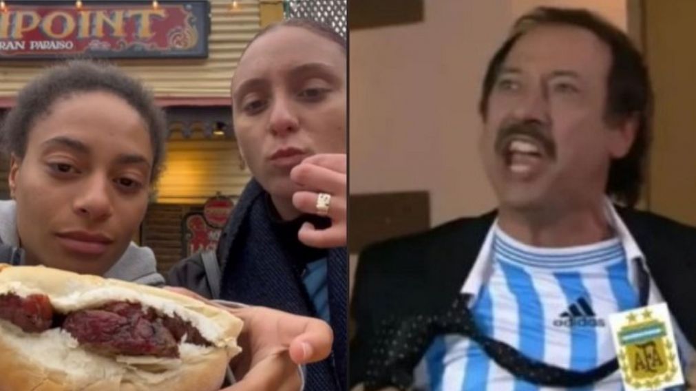 Yanqui probó el sándwich de bondiola por primera vez y su reacción se hizo viral.