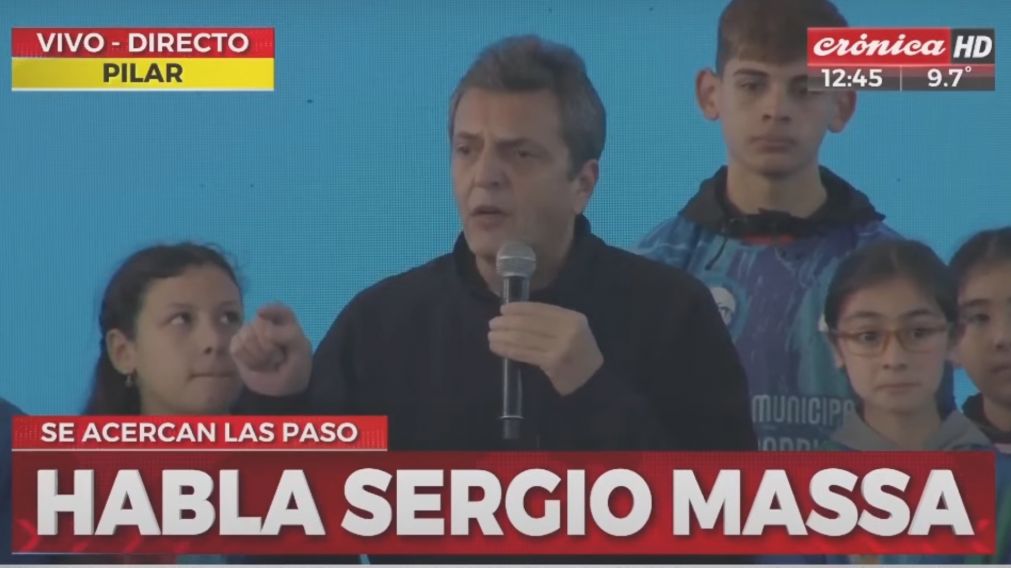 El ministro de Economía estuvo en la localidad bonaerense de Pilar.