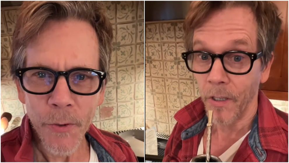 Un famoso actor sorprendió a todos con la presencia del mate en su desayuno (TikTok/@kevinbacon).