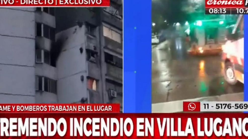 Un nene de siete a�os falleci� a causa de un incendio en Villa Lugano (Captura de pantalla).
