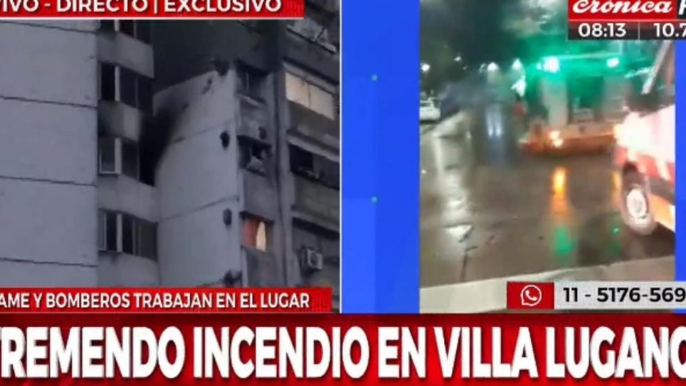 Un nene de siete años falleció a causa de un incendio en Villa Lugano (Captura de pantalla).