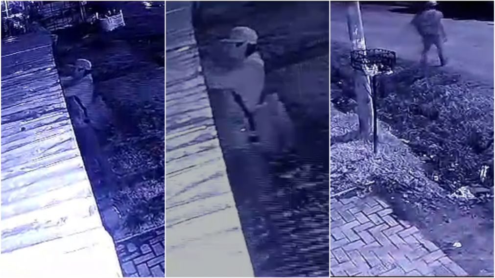 Los delincuentes quedaron filmados por una cámara de seguridad.