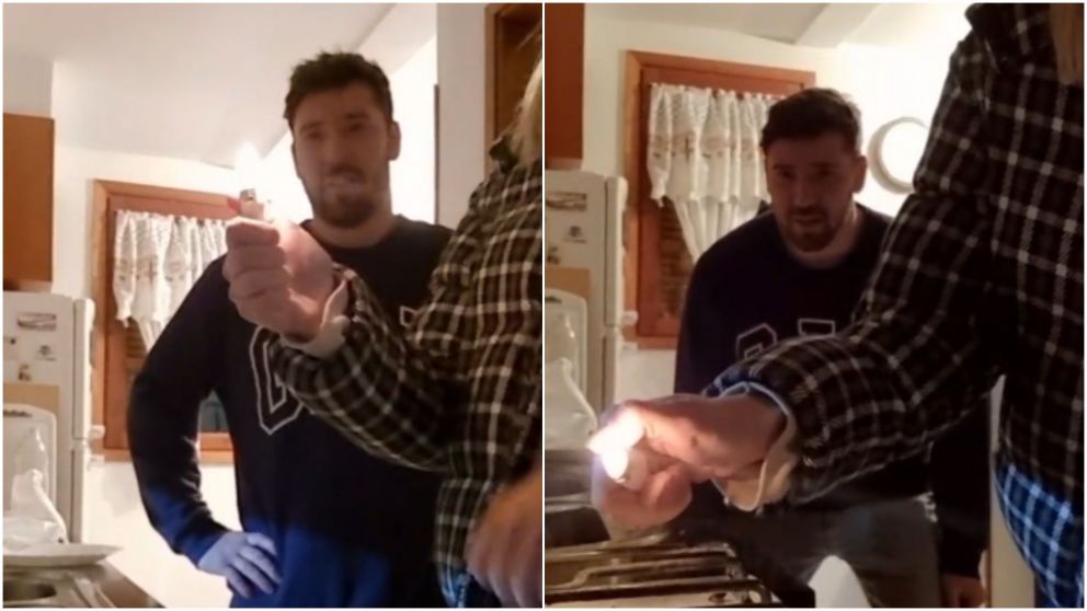 Le enseñó a su novia alemana a usar una hornalla a gas y la divertida reacción de ella se hizo viral en las redes.