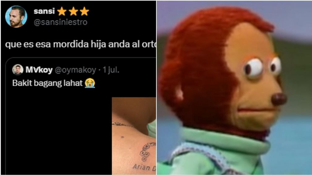 Un hombre se hizo un polémico tatuaje y la secuencia se volvió viral.