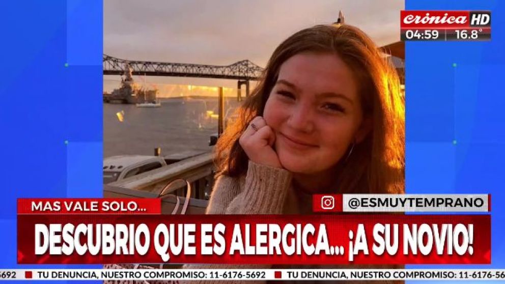 Joven descubrió que es alérgica.... ¡a su novio!