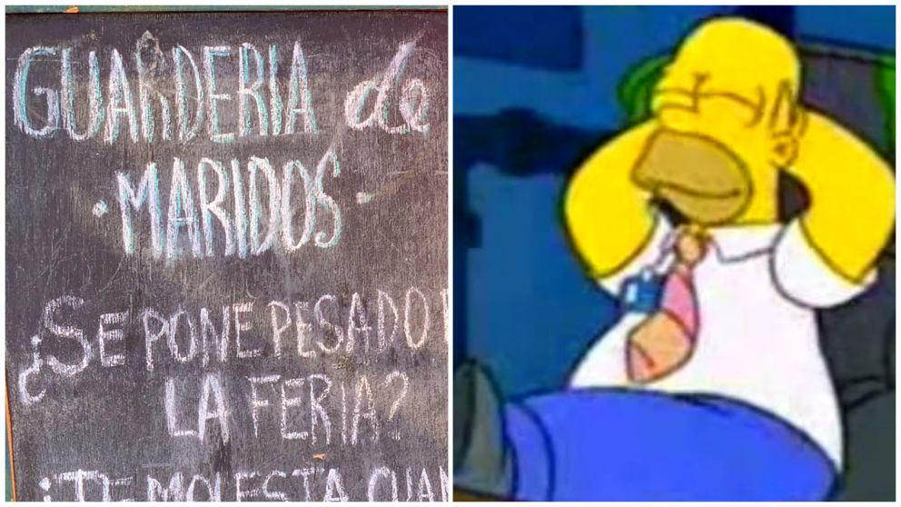 Bar de la Feria de Mataderos creó una "guardería de maridos".