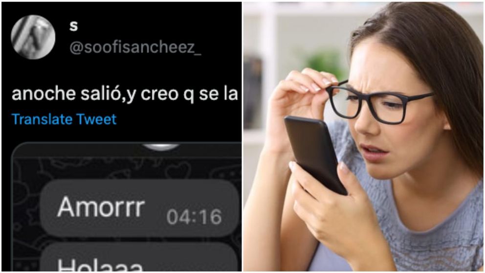 La joven viral desconfió de su novio por unos particulares mensajes.