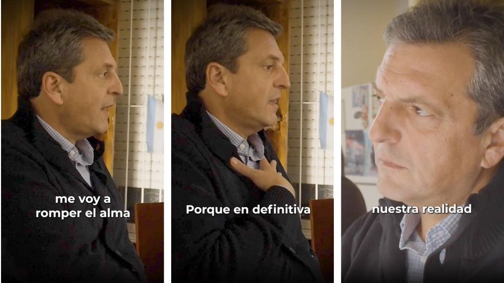 Elecciones 2023: en su primer spot de campa�a, Sergio Massa prometi� que se va a "romper el alma" por el pa�s.