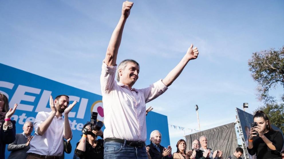 Máximo Kirchner durante el acto.