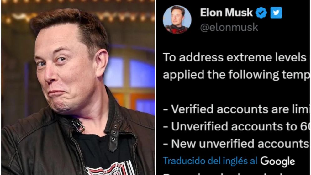 Elon Musk impuso limites temporales a la lectura de tuits.
