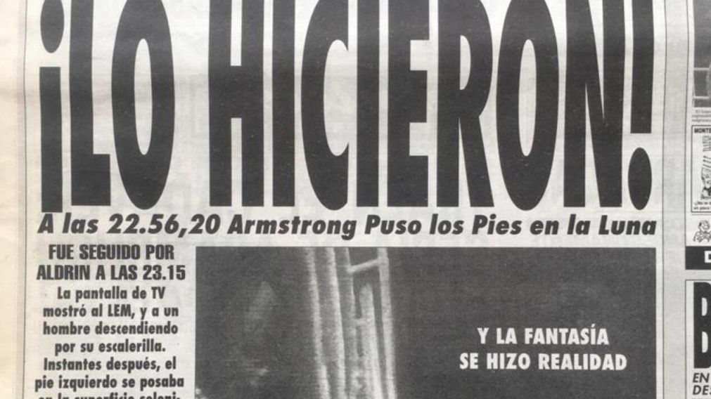 La tapa del 21 de julio de 1969.