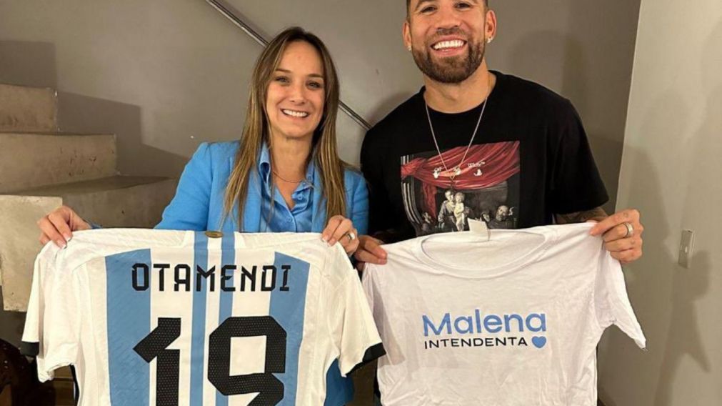 Galmarini publicó una foto del encuentro con el defensor del Benfica en sus redes sociales.