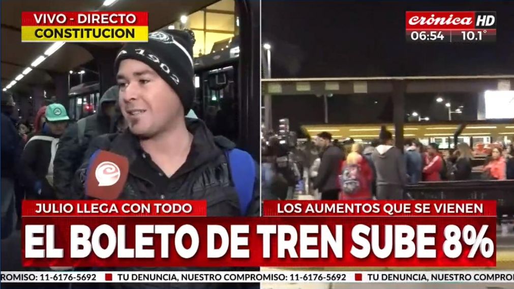Pasajeros opinaron en Constitución sobre el aumento previsto (Crónica HD).