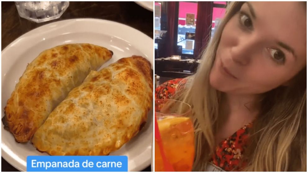 Una piba comi� en un restaurante argentino en Nueva York y se emocion� (TikTok/@yanquienargentina).