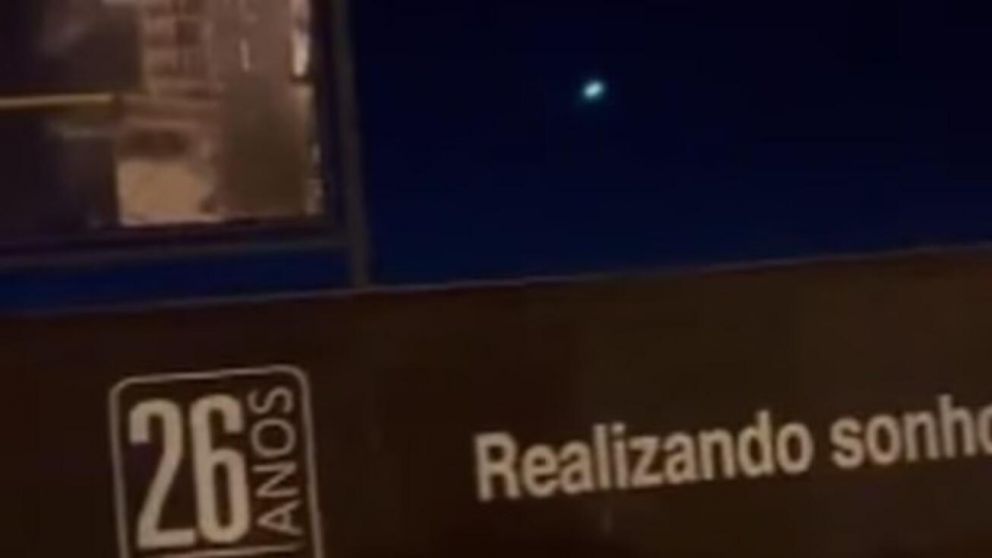 El particular objeto volador fue visto en Brasil (Captura de video).