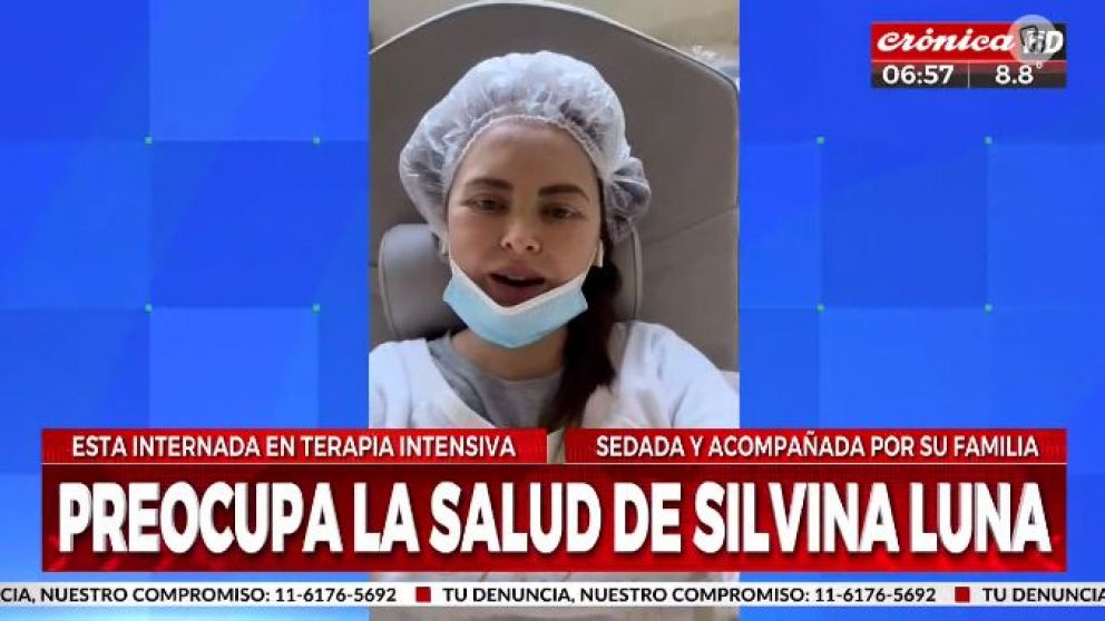 Silvina Luna: sedada y acompañada de su familia