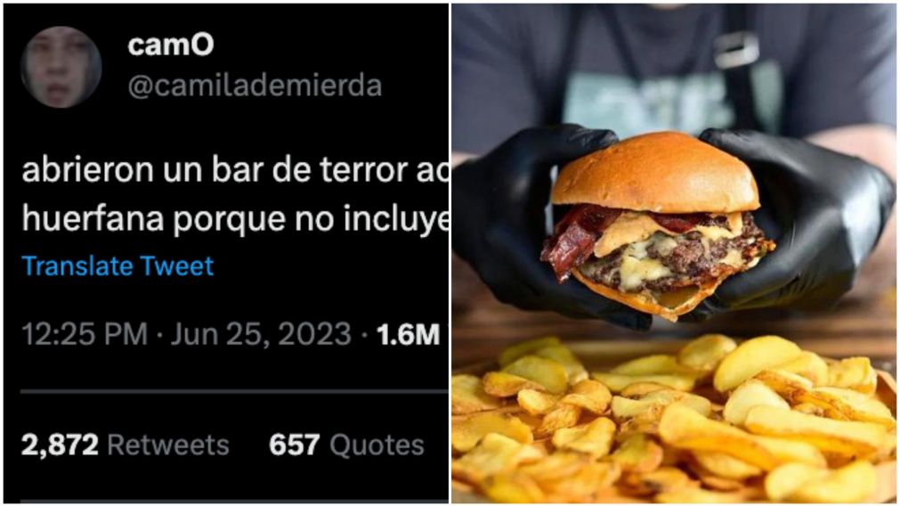 La autora del tuit "ligó" dos hamburguesas gratis.