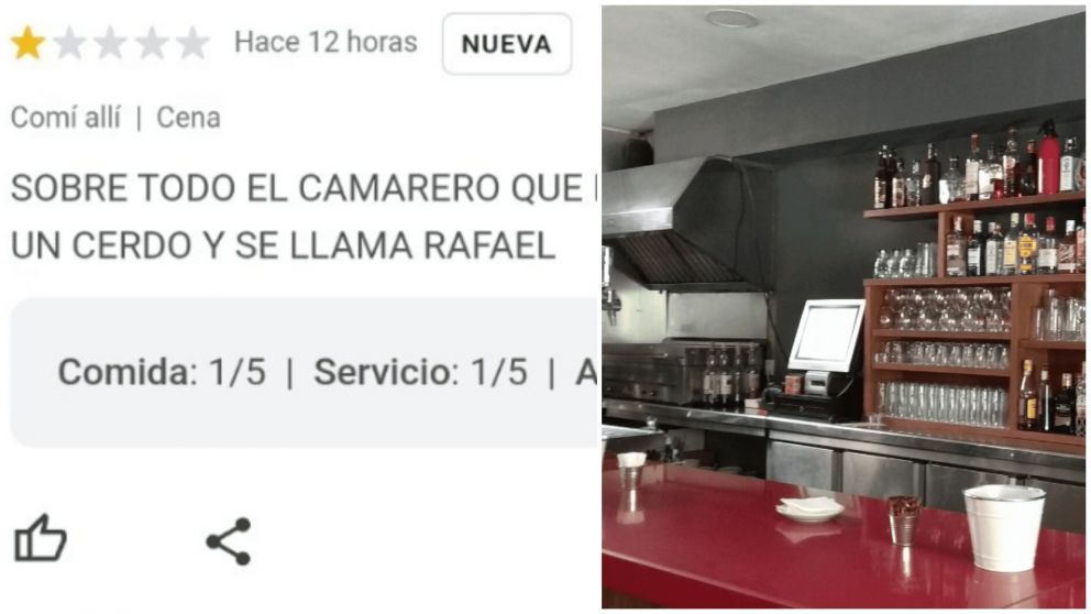 Clienta dejó una reseña insólita y el restaurante lanzó un comentario que es viral (Twitter/@soycamarero - Facebook/cafeterianuevocaceres).