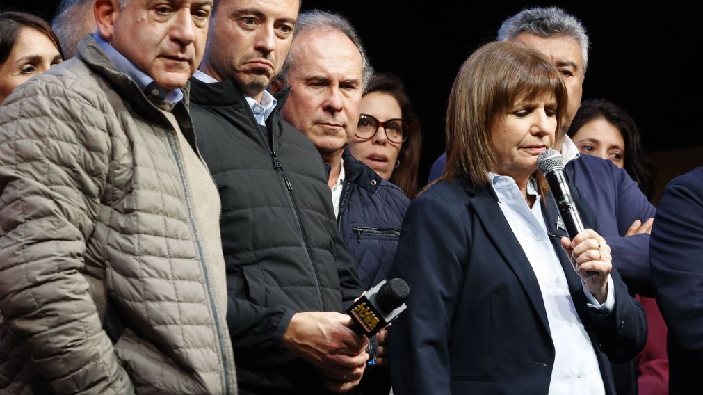 Patricia Bullrich estuvo presente en el búnker de Luis Juez (Télam).