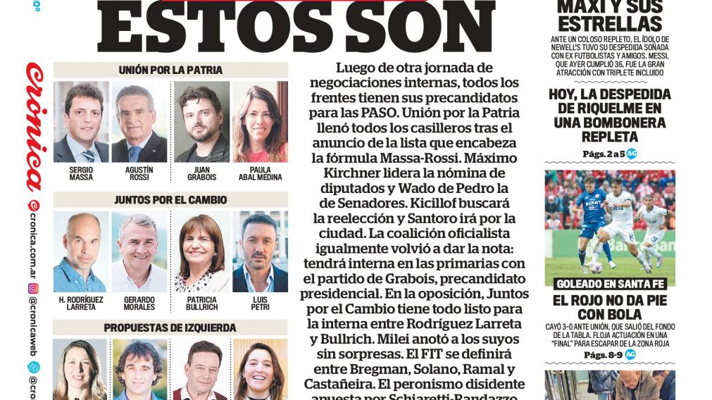 Tapas del domingo 25 de junio de 2023.