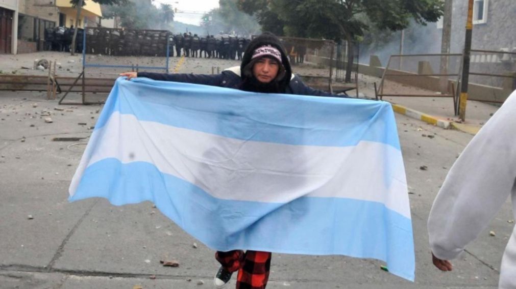 Este martes se registraron incidentes en San Salvador de Jujuy (Gentileza Télam).
