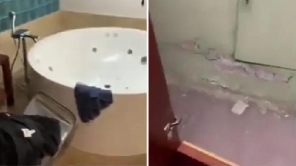 La autora del video mostró lo que encontró en su hotel.