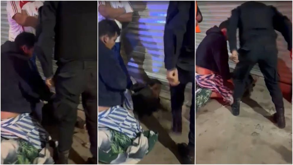 El ladrón fue linchado y entregado a la Policia.