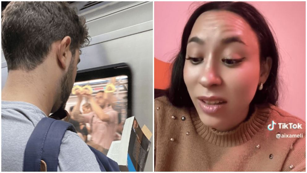 Muchacha se levant� a un profesor en el subte y su historia es viral (TikTok/@aixameli).