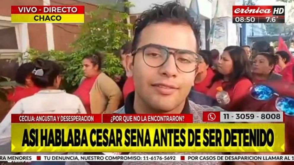 Así hablaba César Sena mientras buscaban a Cecilia.