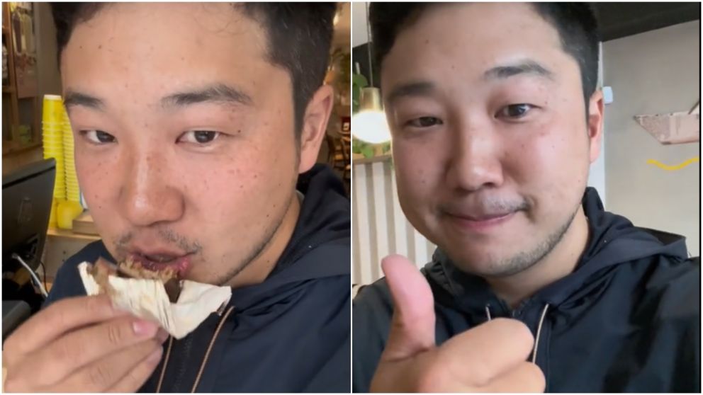 Un "ponja" probó alfajores y su reacción se viralizó en redes sociales.