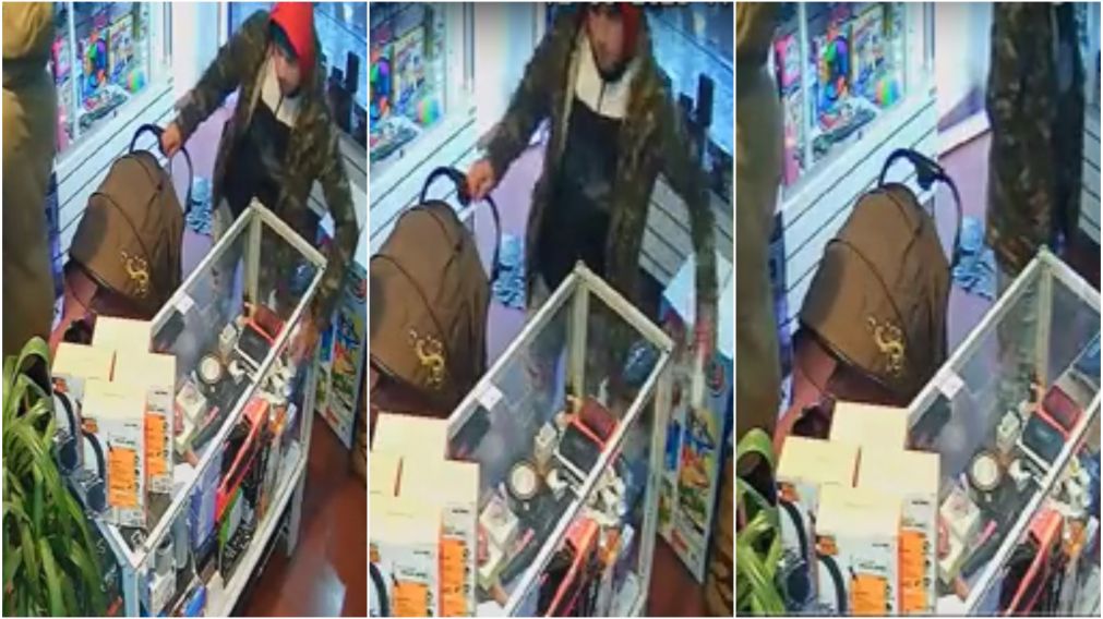 Así, se hizo el cliente y robó celulares junto a su esposa e hijo.