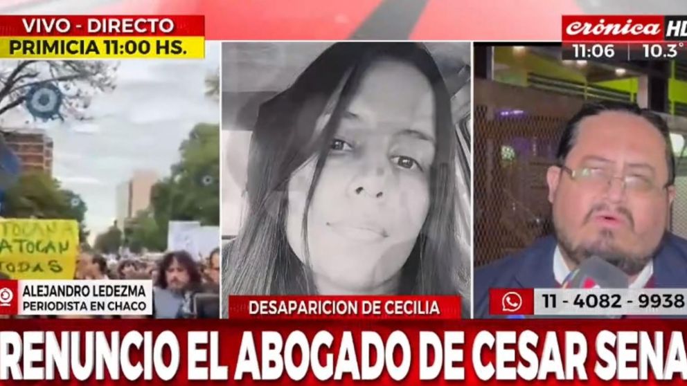 Renunció el abogado de la pareja de la joven desaparecida (Captura de Crónica HD).