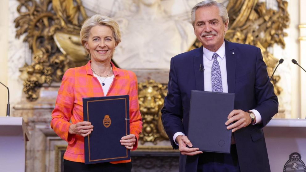 Alberto Fernández: "Queremos un acuerdo entre la Unión Europea y el Mercosur que sea de mutuo beneficio". (Prensa Presidencia de la Nación)