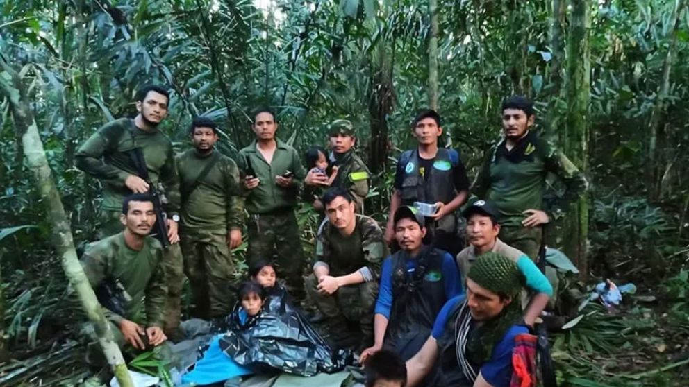 Hallan con vida a los cuatro niños perdidos en Colombia.