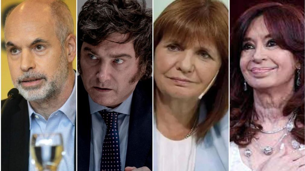 Horacio Rodr�guez Larreta, Javier Milei, Patricia Bullrich y Cristina Kirchner (Archivo).