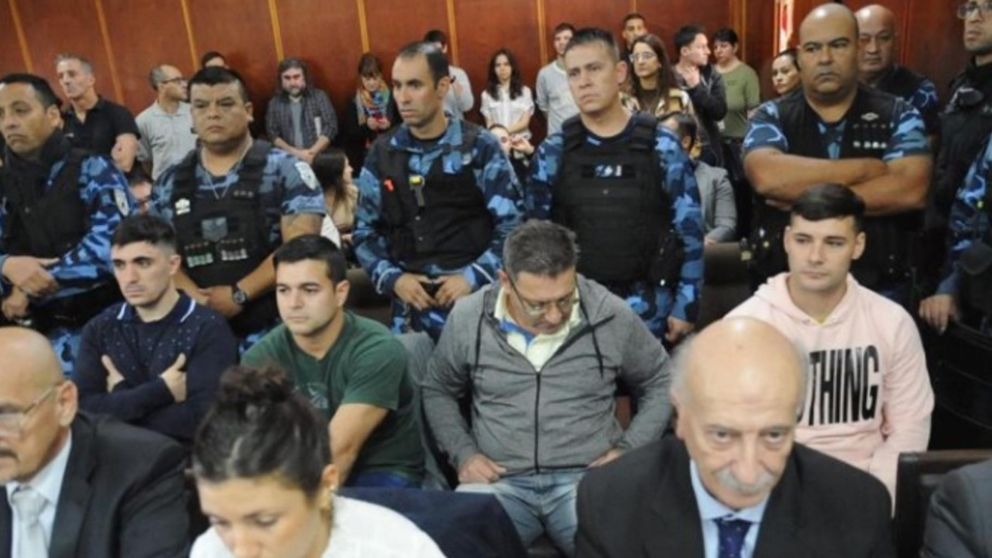 Los cuatro condenados por el Tribunal Oral en lo Criminal 4 de La Plata (Télam).