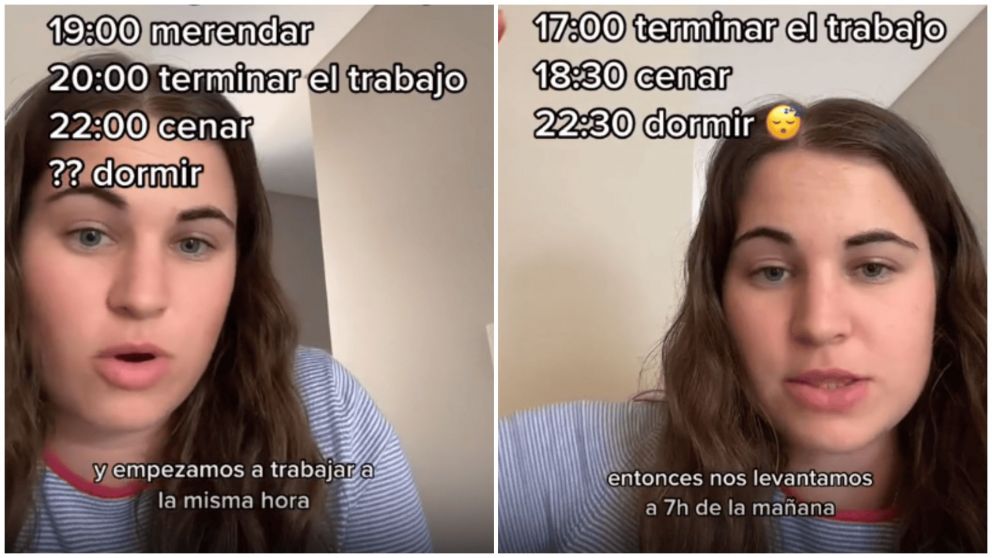 Una estadounidense que vive en Argentina es viral por su explicación de la cena vespertina (TikTok/@katie.en.argentina).