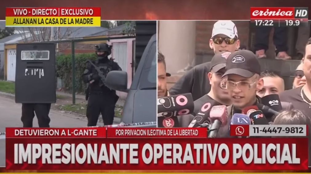 Las cámaras de Crónica HD en el lugar de los hechos.