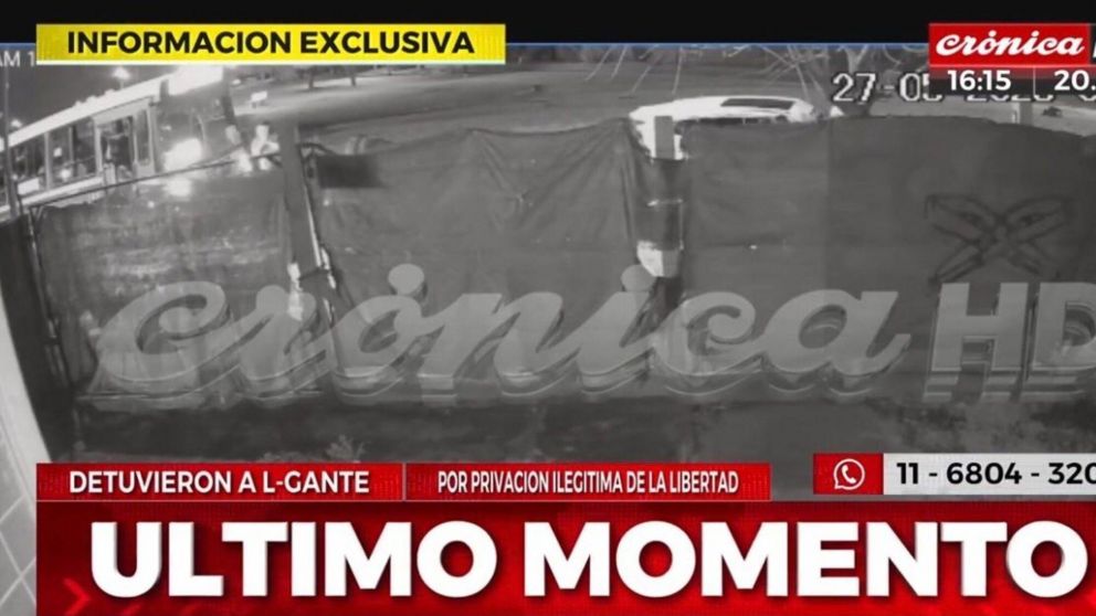 El video en que se ve el auto donde la persona fue privada de su libertad.