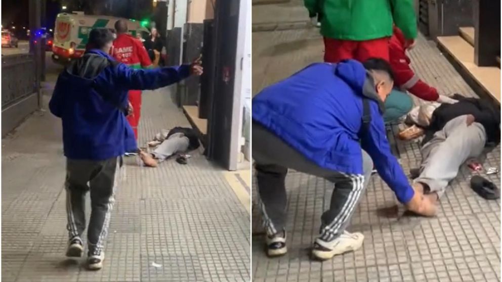 Su amigo “volvió a la vida” a un hombre tirado en la calle.