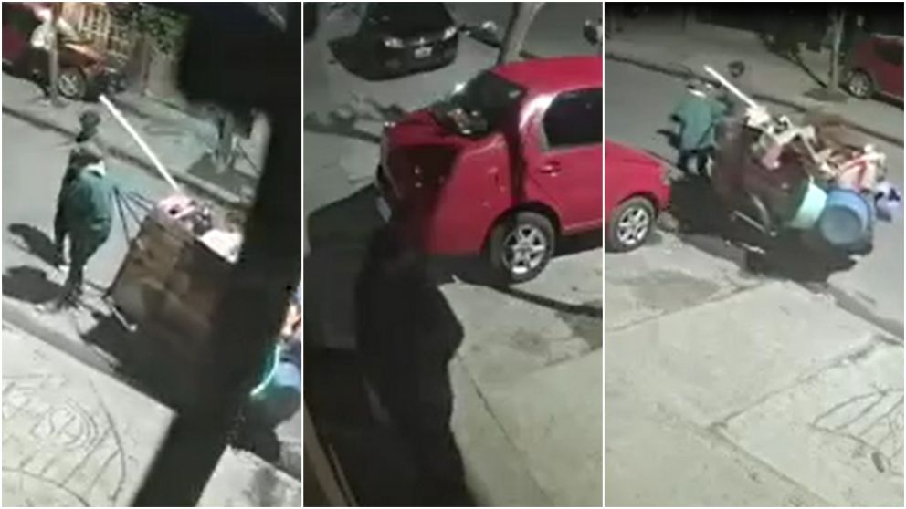 Los ladrones quedaron filmados por una c�mara de seguridad.