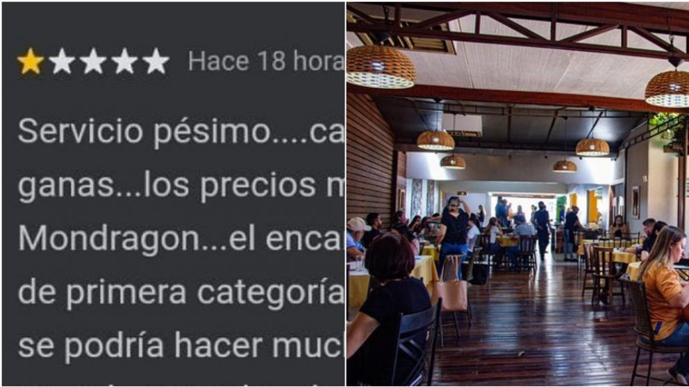 Un cliente dejó una desagradable reseña, pero el dueño del restaurante le respondió.