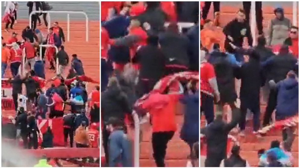 Incidentes en la tribuna de Independiente en Mendoza.