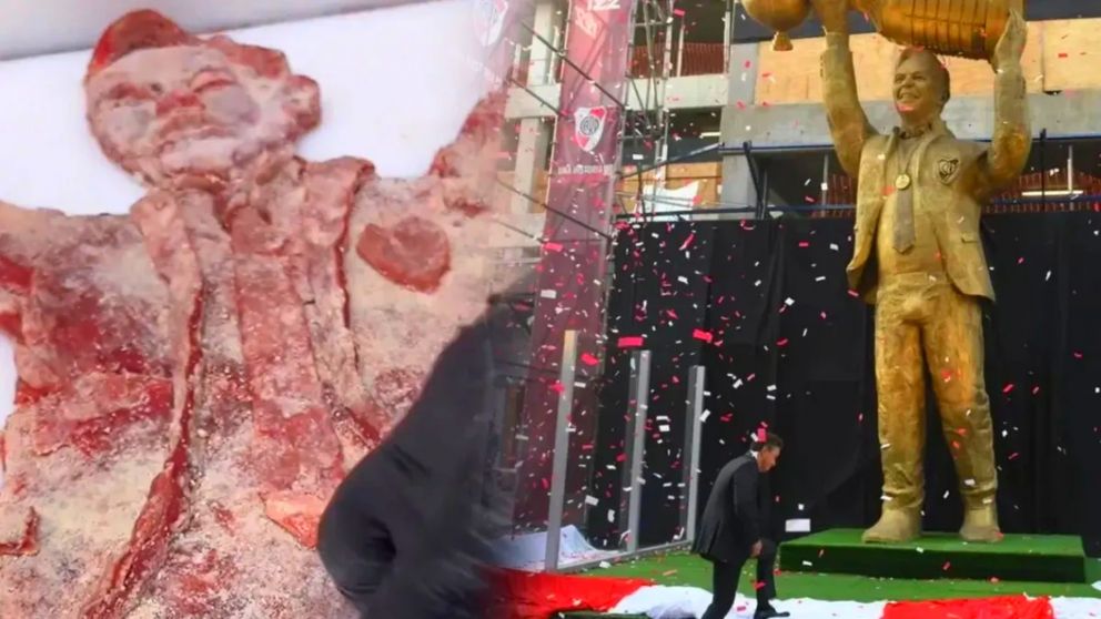 TikTok: la estatua de gallardo se convirtió en milanesa.