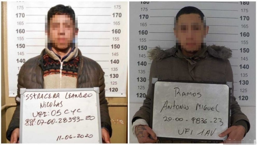 La comparaci�n de fotos del pasado del detenido con una actual.