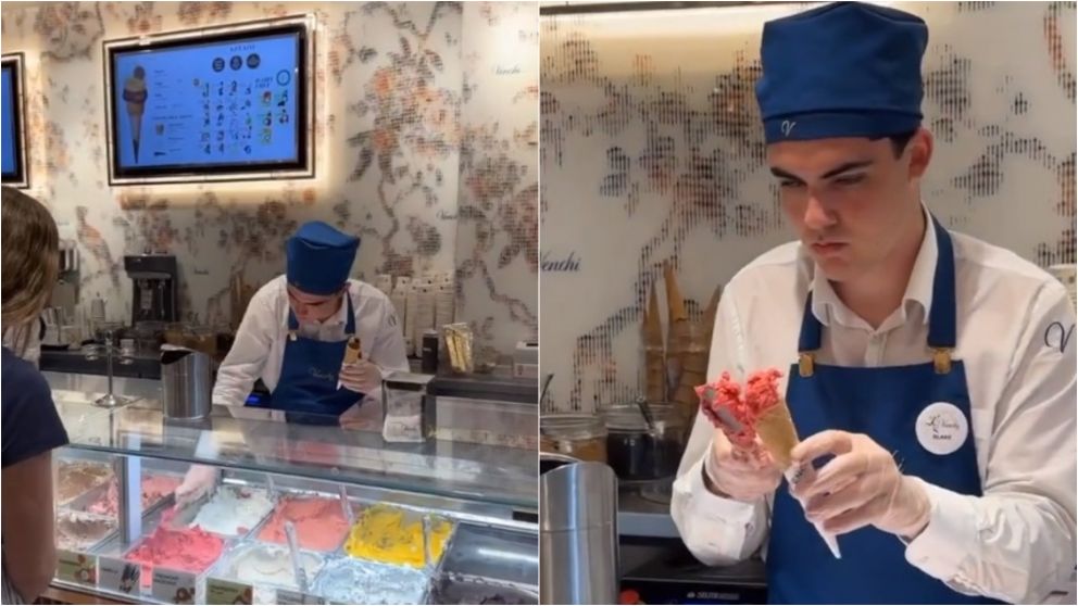 Compraron un “conito” en una heladería “yanqui” y lo compararon con uno argentino: “Parece una muestra gratis”