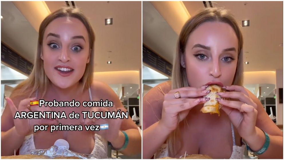 La espa�ola tambi�n prob� otros platos cl�sicos de Tucum�n.